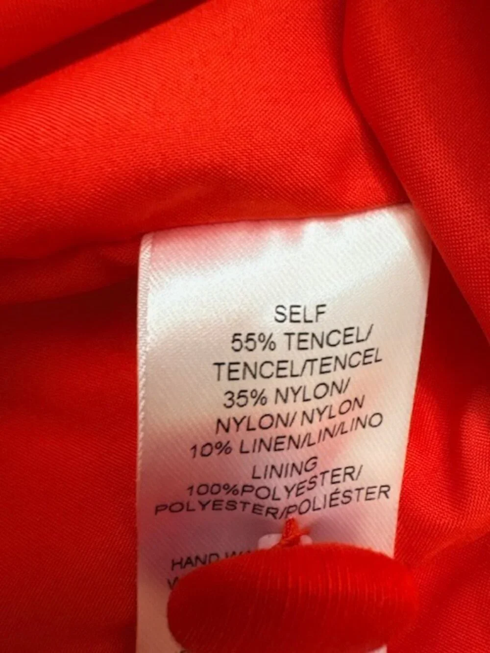 CIEBON Womens XL Shorts Lined Red Coral Smocked Elastic Waist Pleats NWT - Picture 7 of 8